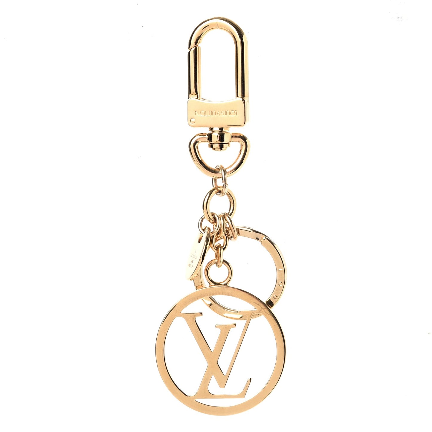 LV Circle Bag Charm Key Holder Gold