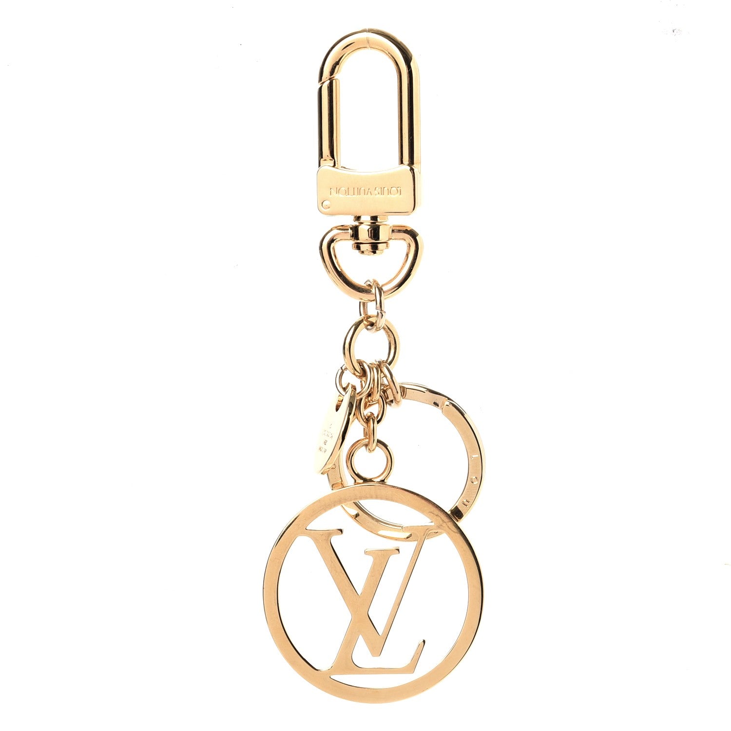 Louis Vuitton LV Circle Bag Charm Key Holder Gold 1 of 8