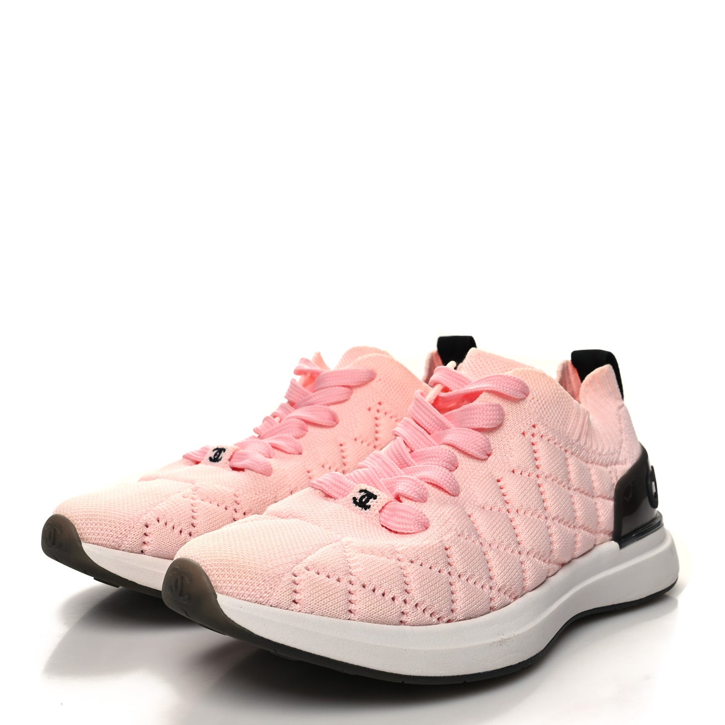 Mixed Fibers Quilted Womens CC Sneakers 39 Light Pink