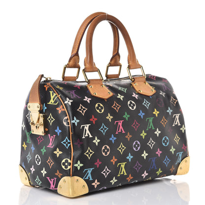 Louis Vuitton Monogram Multicolor Speedy 30 Black 3 of 15