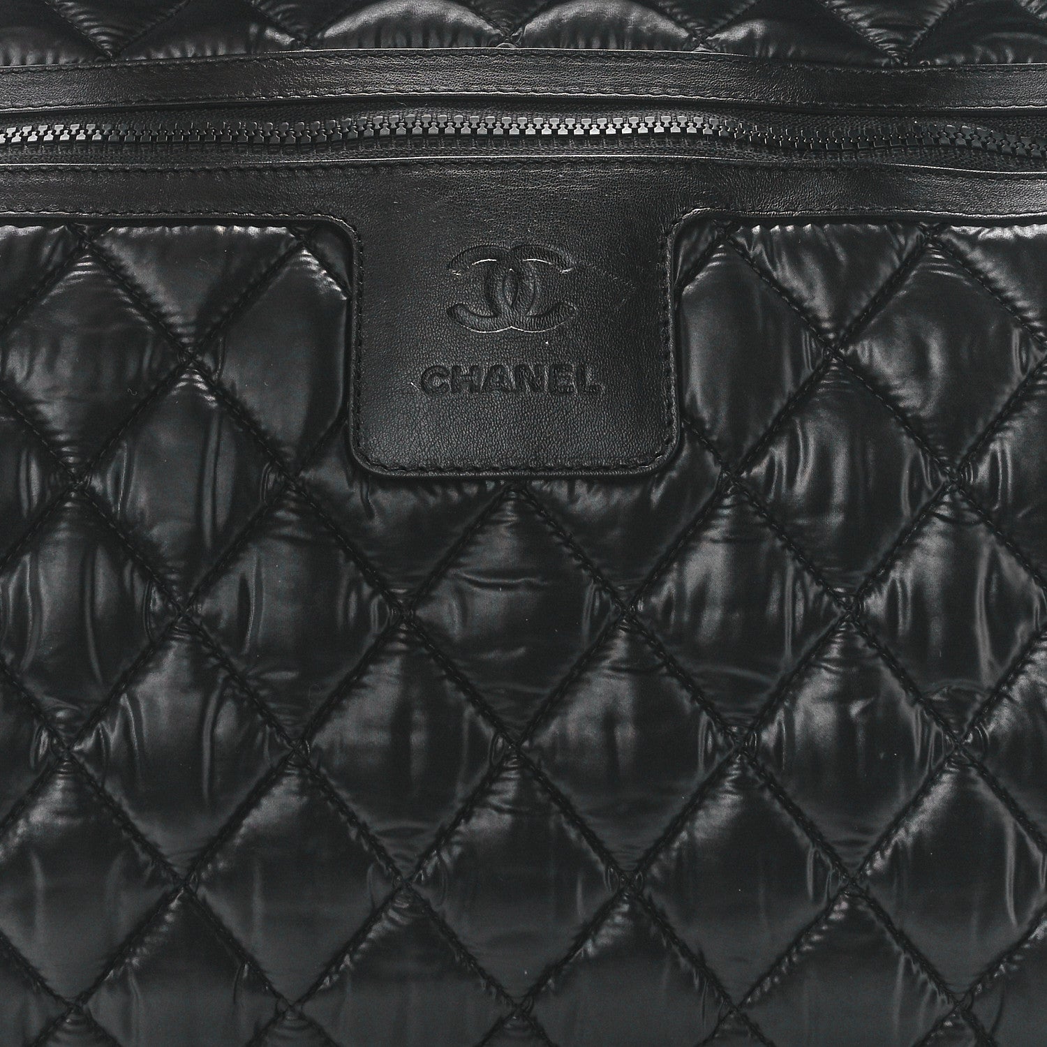 Chanel Nylon Coco Cocoon Bowler Black 7 of 10