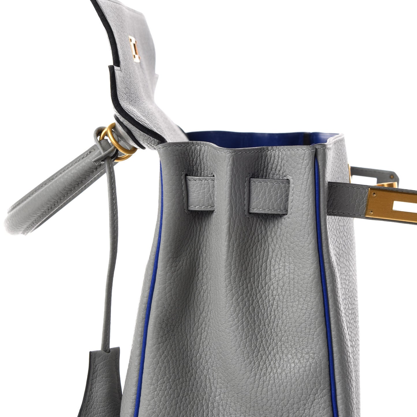 Taurillon Clemence Horseshoe Kelly Retourne 28 Bleu Glacier Bleu Electrique
