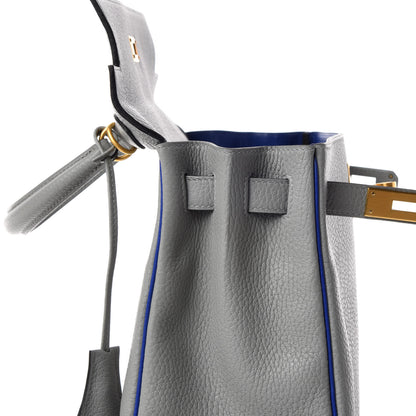 Hermes Taurillon Clemence Horseshoe Kelly Retourne 28 Bleu Glacier Bleu Electrique 17 of 34