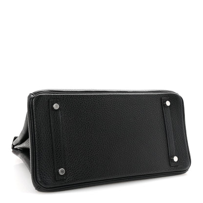 Hermes Taurillon Clemence Birkin 30 Black 4 of 10