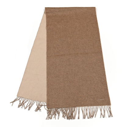 Hermes Cashmere Recto Verso Muffler Marron Glace Craie 2 of 4