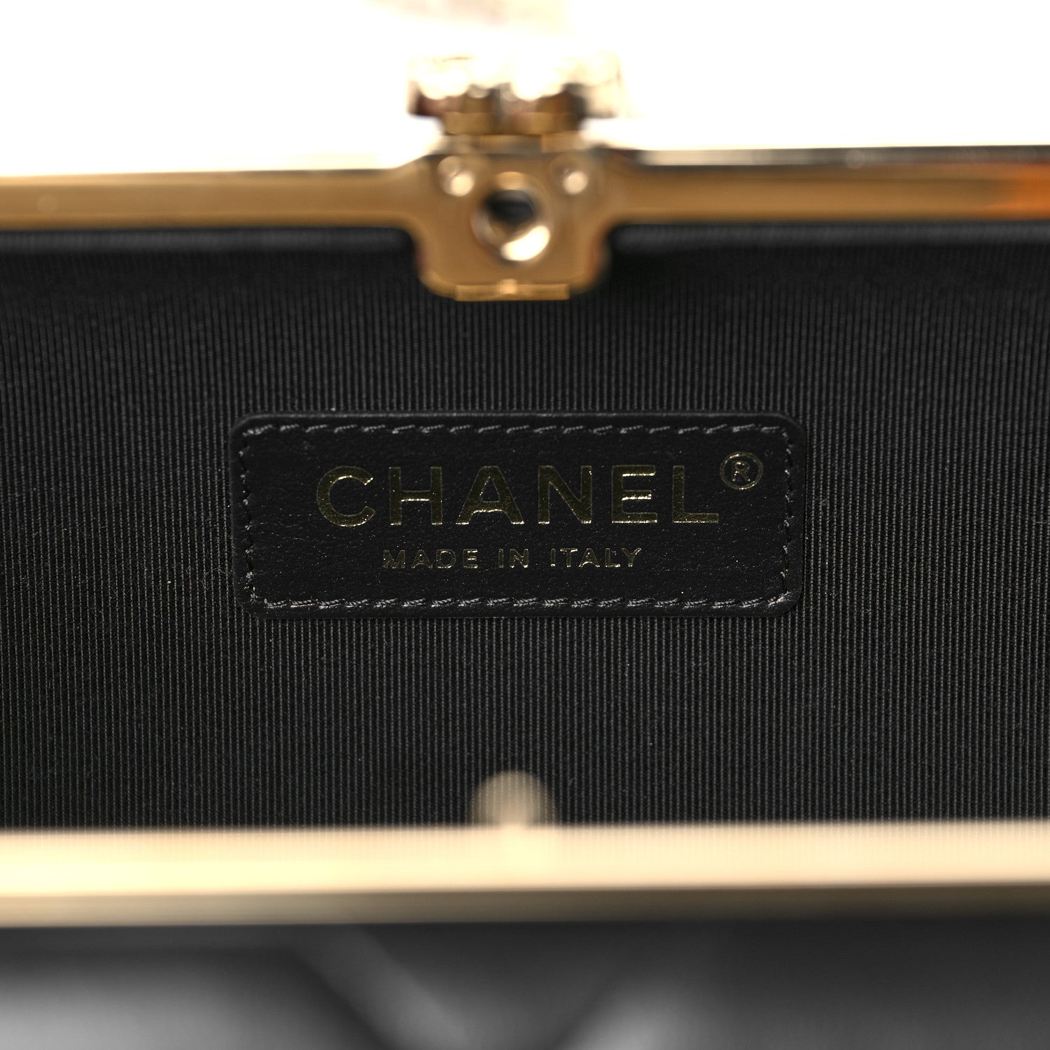 Chanel Lambskin Evening Clutch Black White 6 of 9