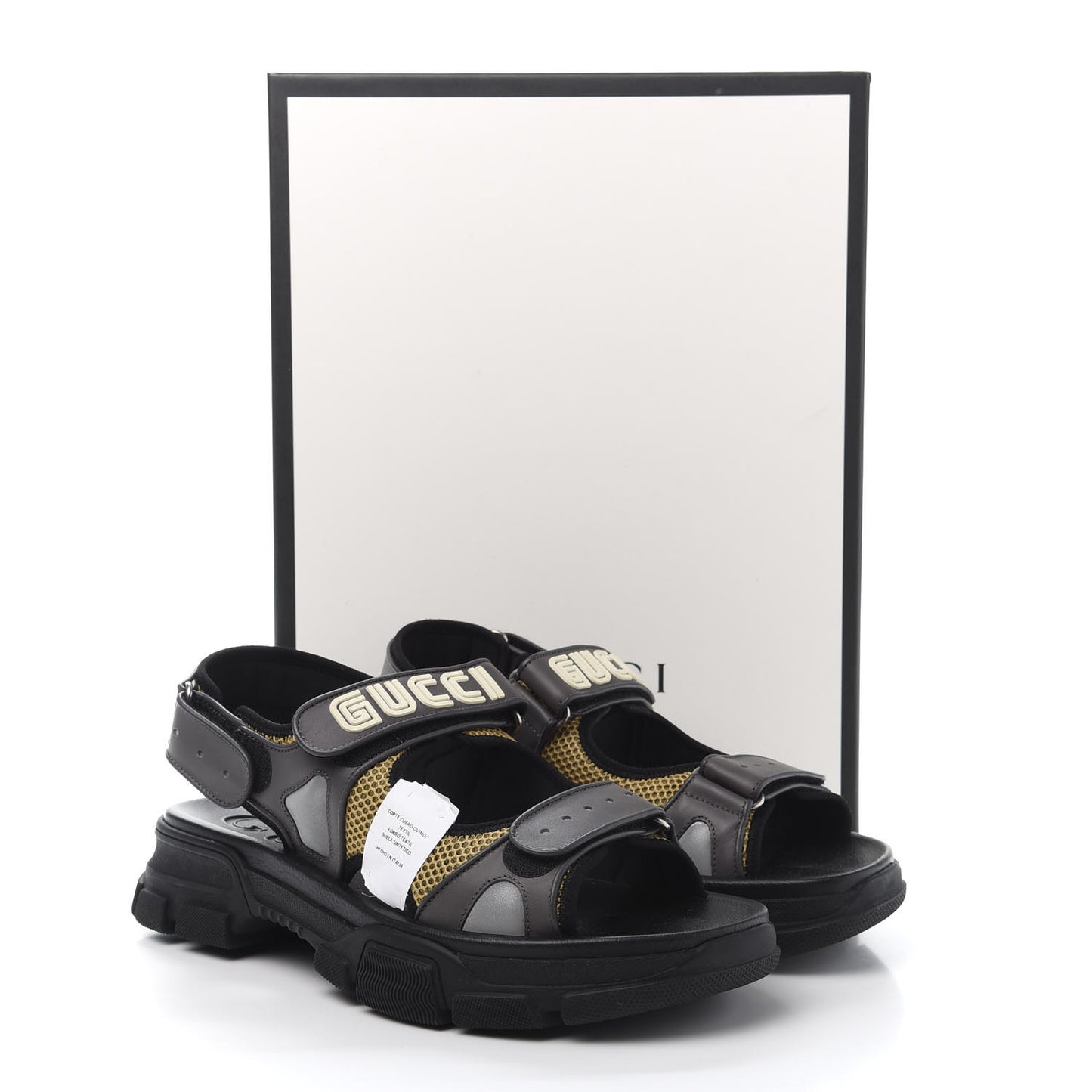 X SEGA Nappa Mesh Mens Aguru Sandals 10.5 Loess Black