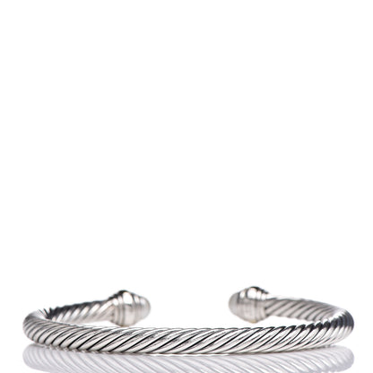 David Yurman Sterling Silver 14K Yellow Gold Pearl 5mm Cable Classics Bracelet 3 of 5