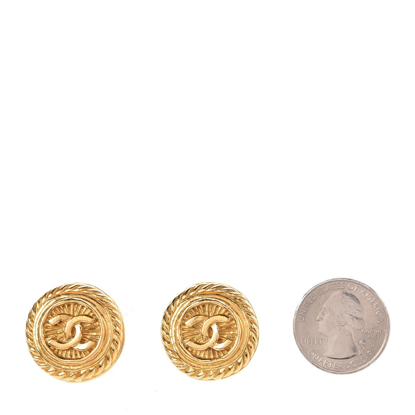 CC Clip On Earrings Gold
