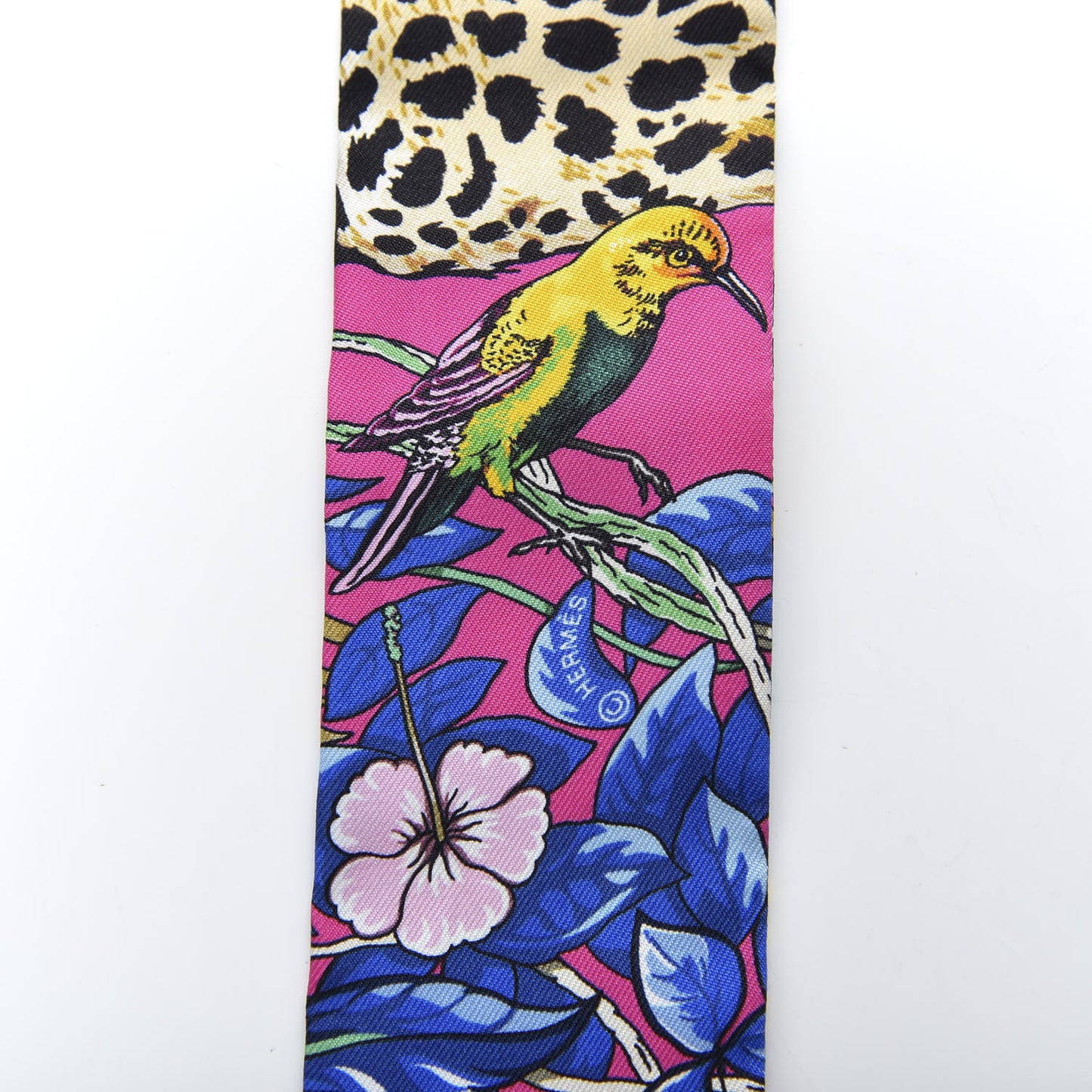 Silk Jungle Love Love Twilly Rose Vif Bleu Roy