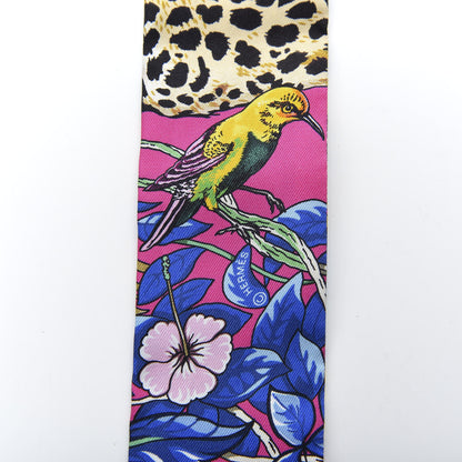 Hermes Silk Jungle Love Love Twilly Rose Vif Bleu Roy 4 of 4