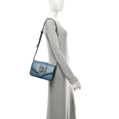 Louis Vuitton Smooth Calfskin LV Pont 9 Blue Orage 2 of 9