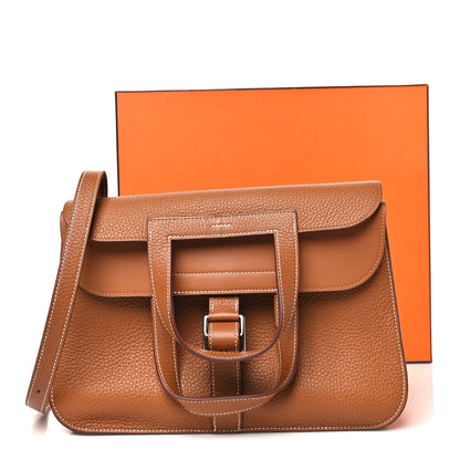 Hermes Taurillon Clemence Halzan 31 Gold 11 of 11