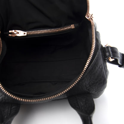 Alexander Wang Pebbled Lambskin Mini Rockie Black Rose Gold Hardware 5 of 9