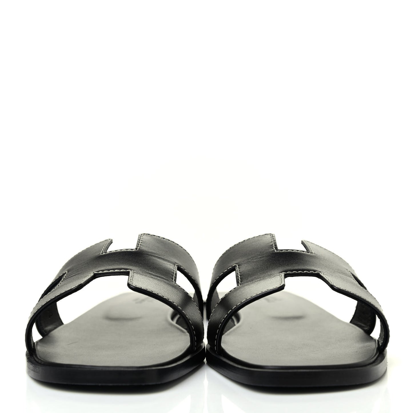 Box Calfskin Oran Sandals 38.5 Black