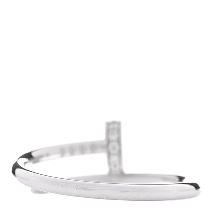 Cartier 18K White Gold Diamond Small Juste Un Clou Ring 53 6.5 3 of 5