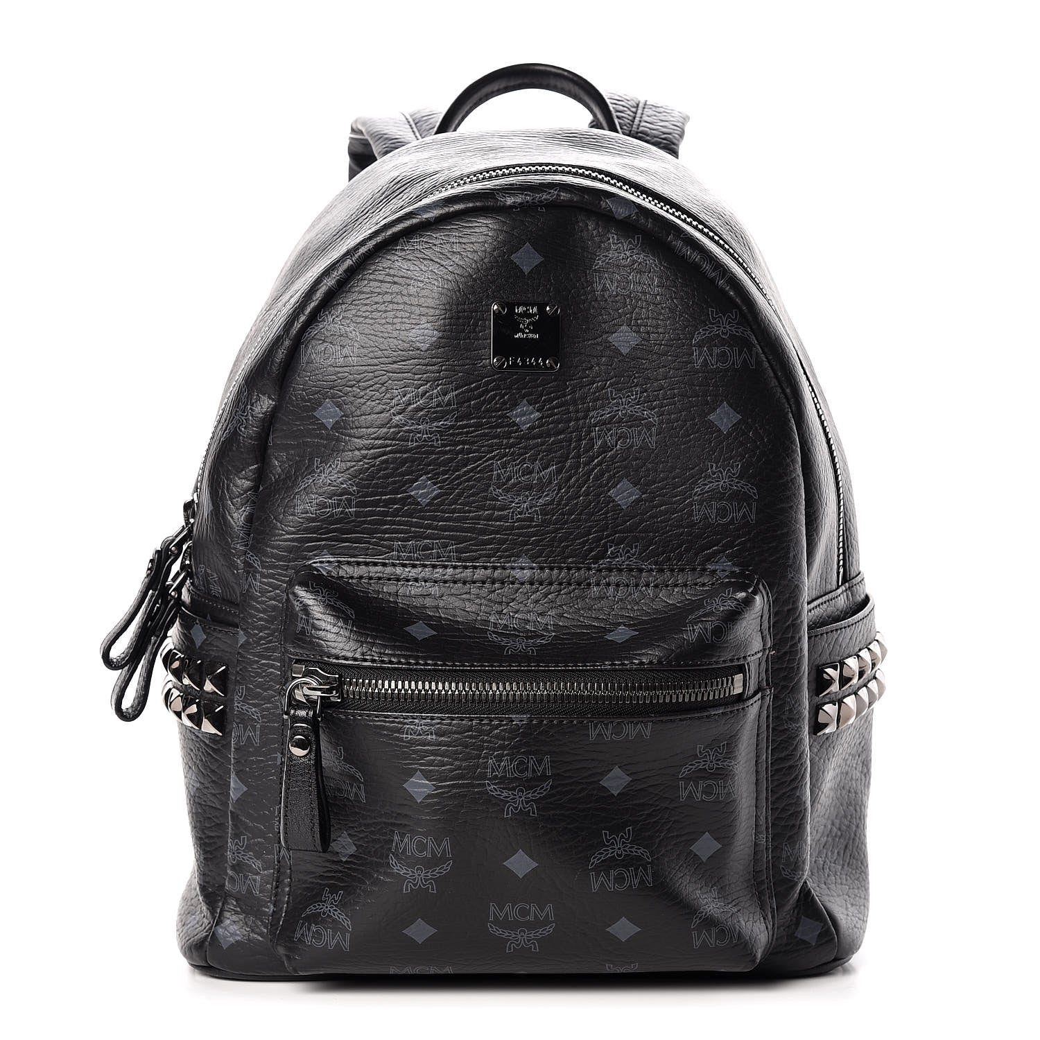 MCM Visetos Small Side Stud Stark Backpack Black 2 of 11