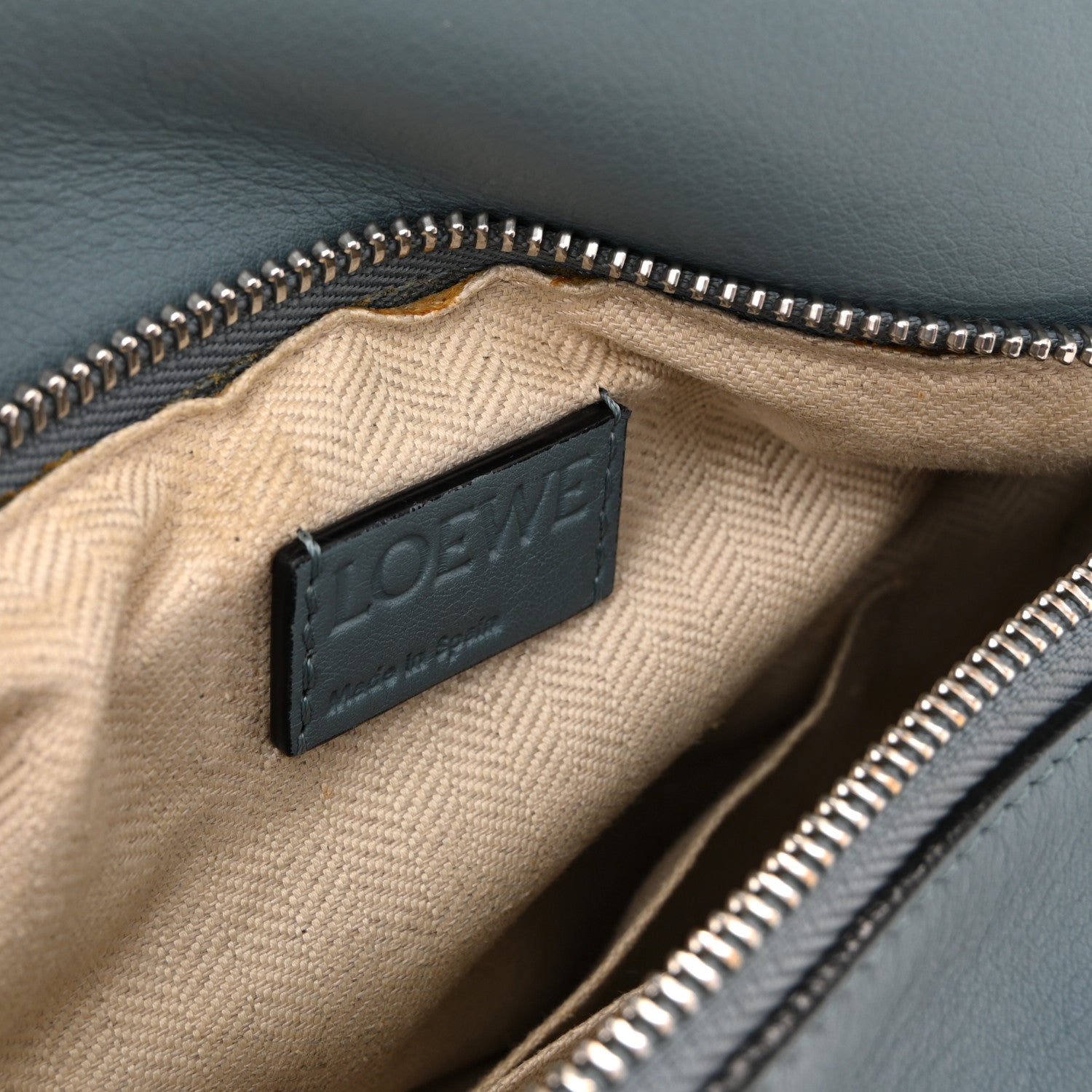 Loewe Calfskin Small Puzzle Bag Stone Blue 11 of 15