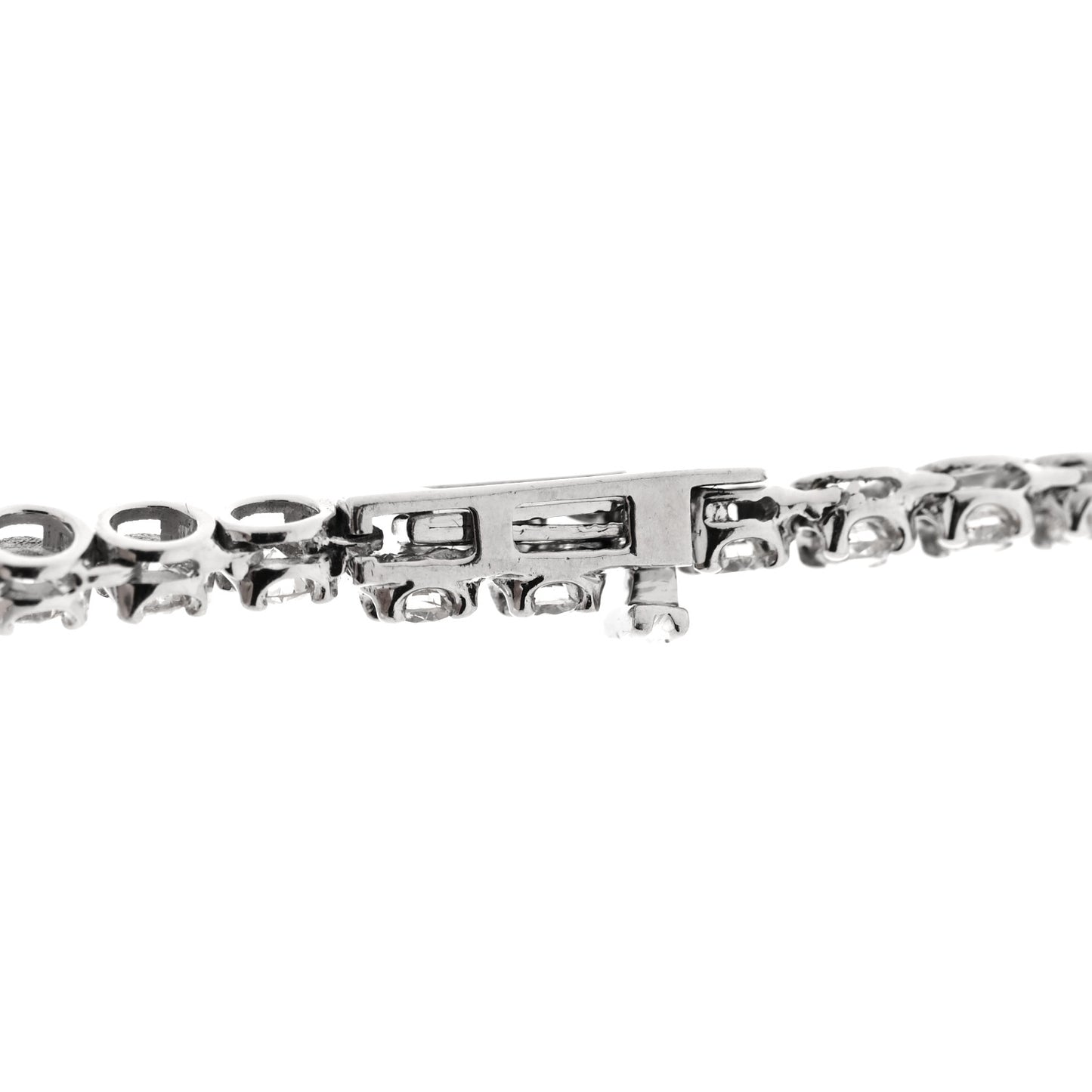 14K White Gold Diamond 4.96ctw Tennis Necklace