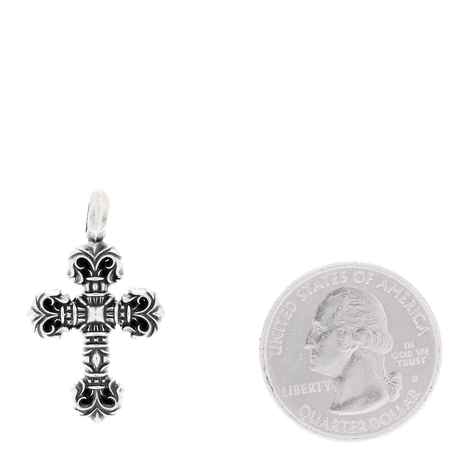 Chrome Hearts Sterling Silver Filigree Cross Pendant 2 of 4