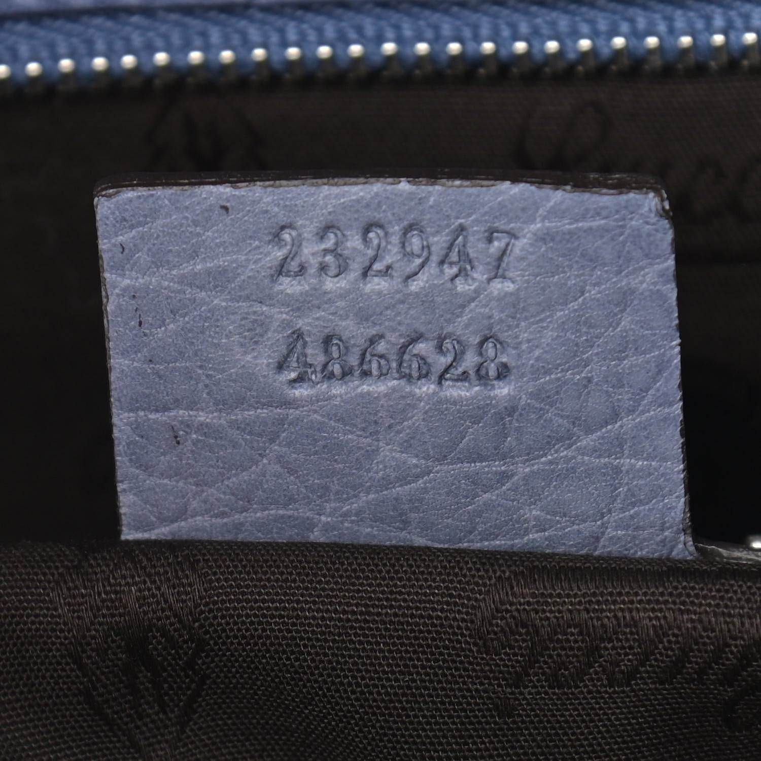 Gucci Monogram Medium Bamboo Bar Tote Blue 8 of 12