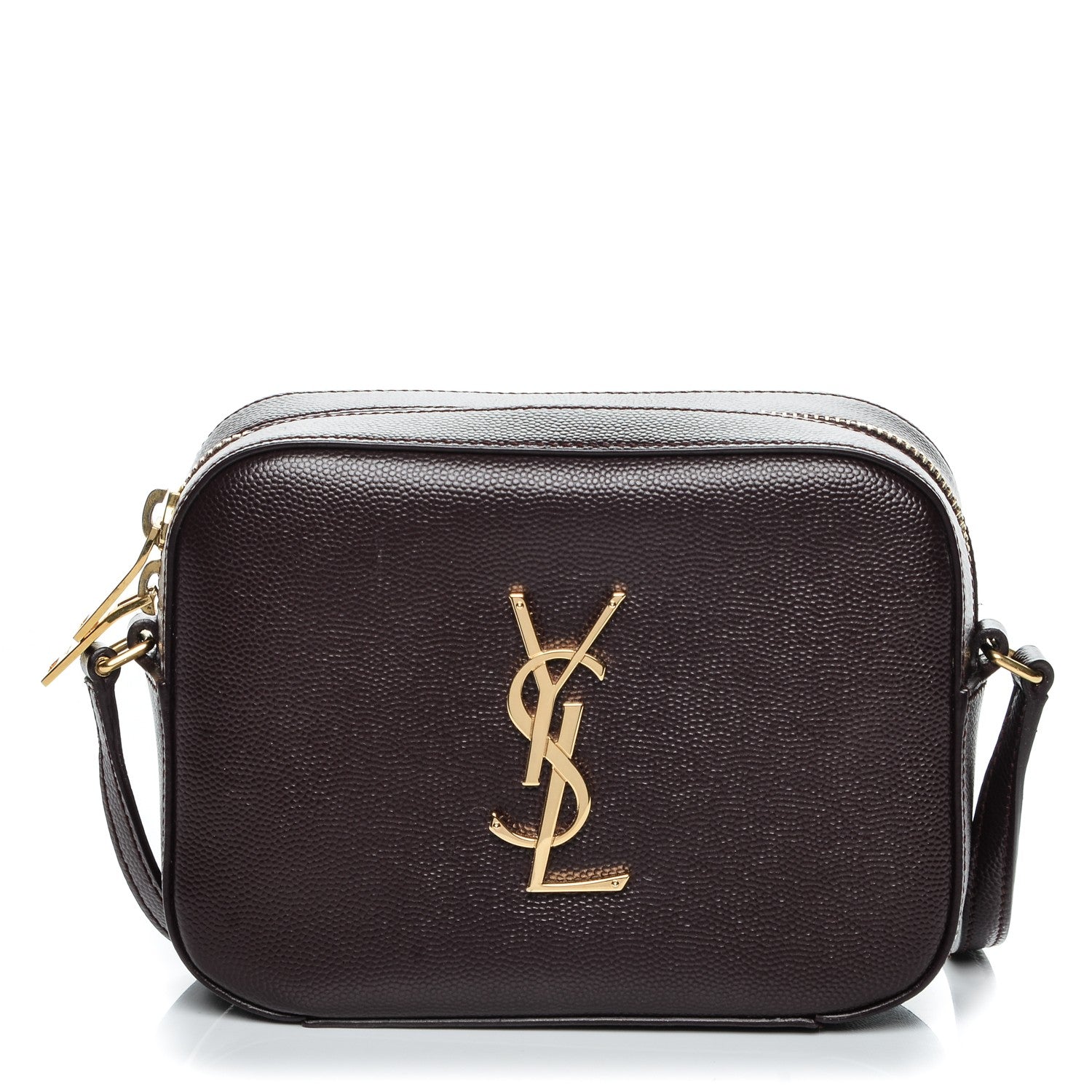 Saint Laurent Grain De Poudre Small Classic Monogram Camera Bag Burgundy 1 of 6