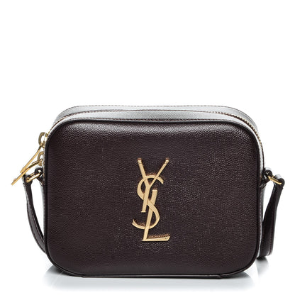 Saint Laurent Grain De Poudre Small Classic Monogram Camera Bag Burgundy 1 of 6
