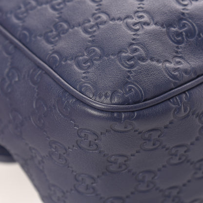 Gucci Guccissima Medium Flap Messenger Bag Blue 13 of 13