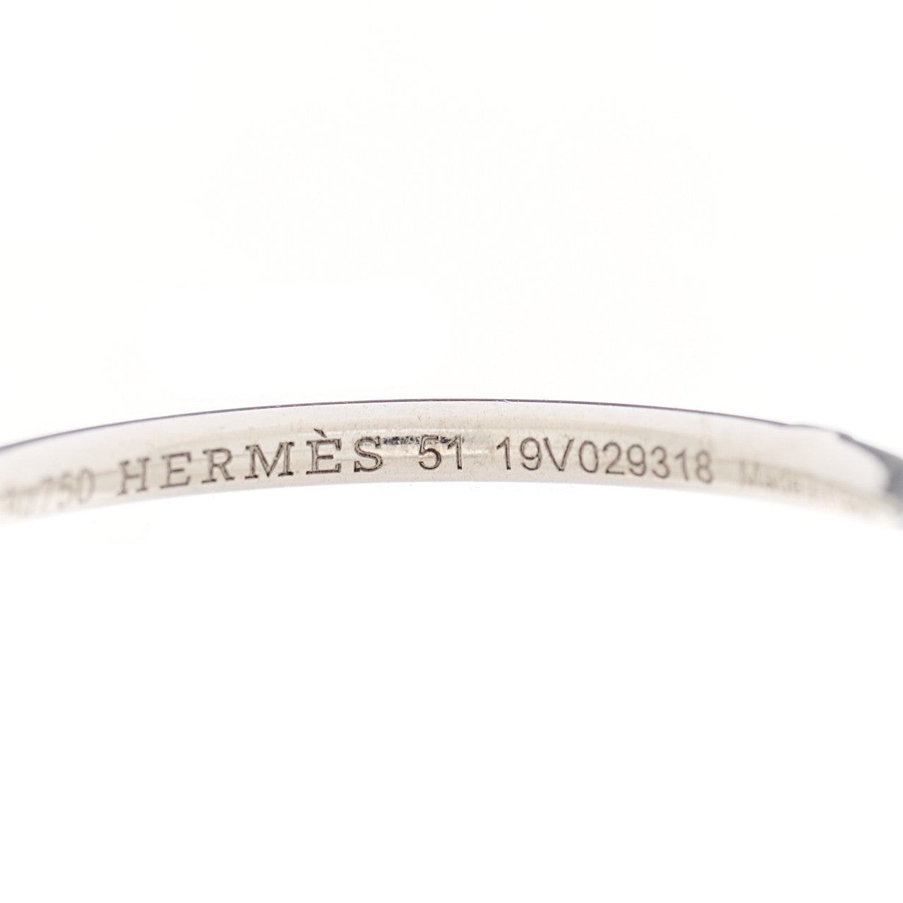 18K White Gold Diamond Gambade Ring 51 5.75