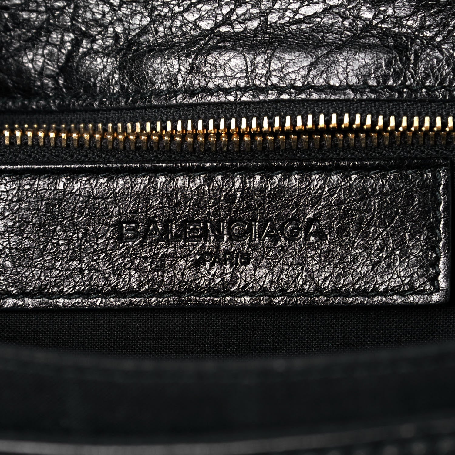 Balenciaga Agneau Giant 12 Gold Hardware Envelope Strap Clutch Black 5 of 14