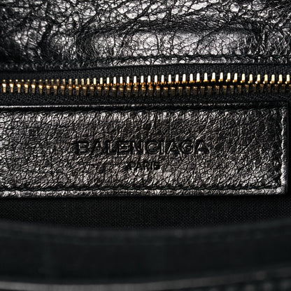 Balenciaga Agneau Giant 12 Gold Hardware Envelope Strap Clutch Black 5 of 14