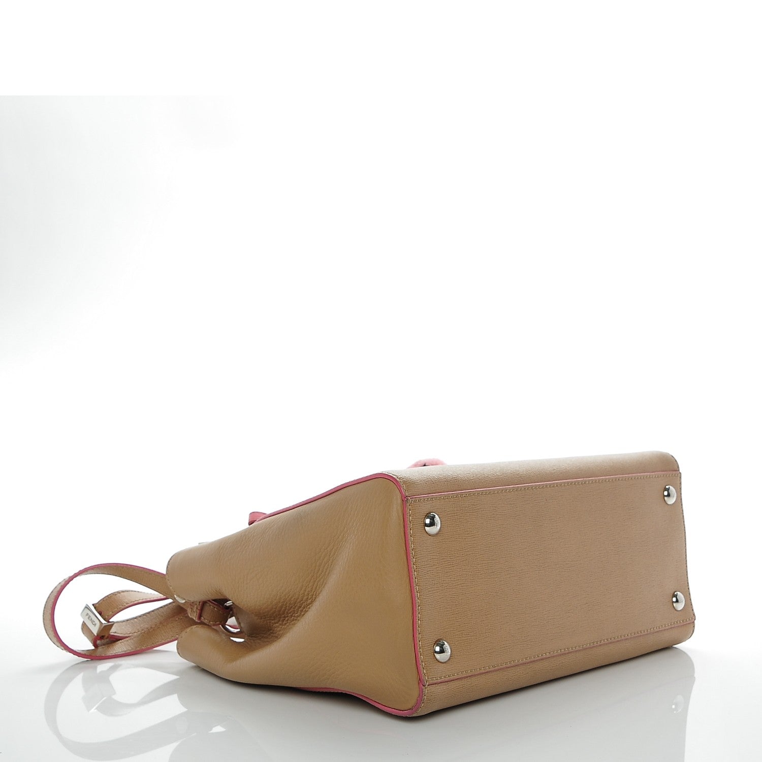 Fendi Vitello Elite Light Bulb Charm Petite 2Jours Tote Cuoio 4 of 8