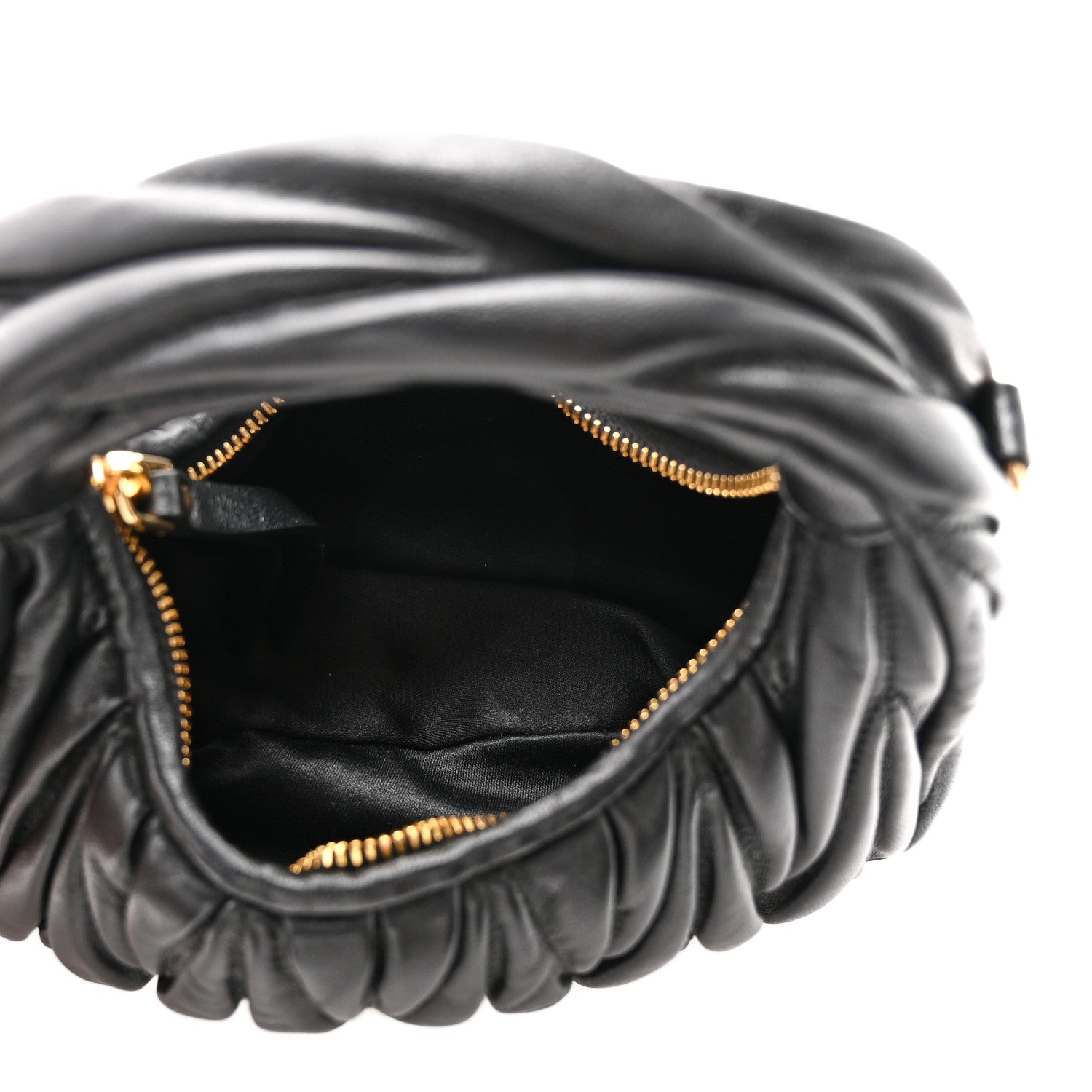 Miu Miu Nappa Matelasse Mini Wander Hobo Black 5 of 8