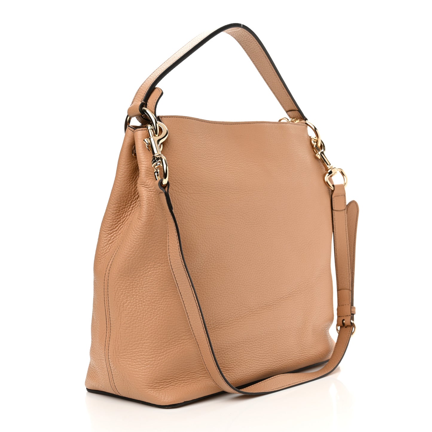 Pebbled Calfskin Large Soho Hobo Camelia