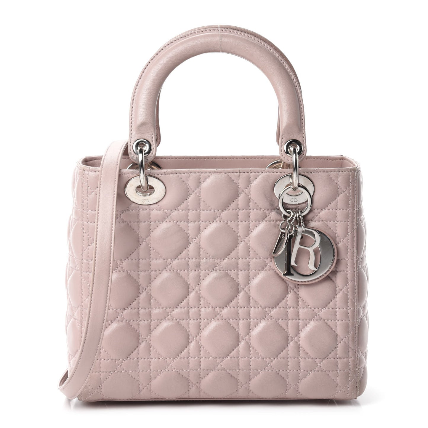 Lambskin Cannage Medium Lady Dior Light Pink