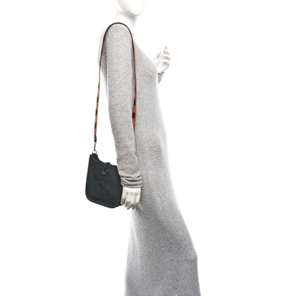 Hermes Taurillon Clemence Flipperball Sangle Evelyne TPM Black Noisette Cuivre Gold 2 of 10