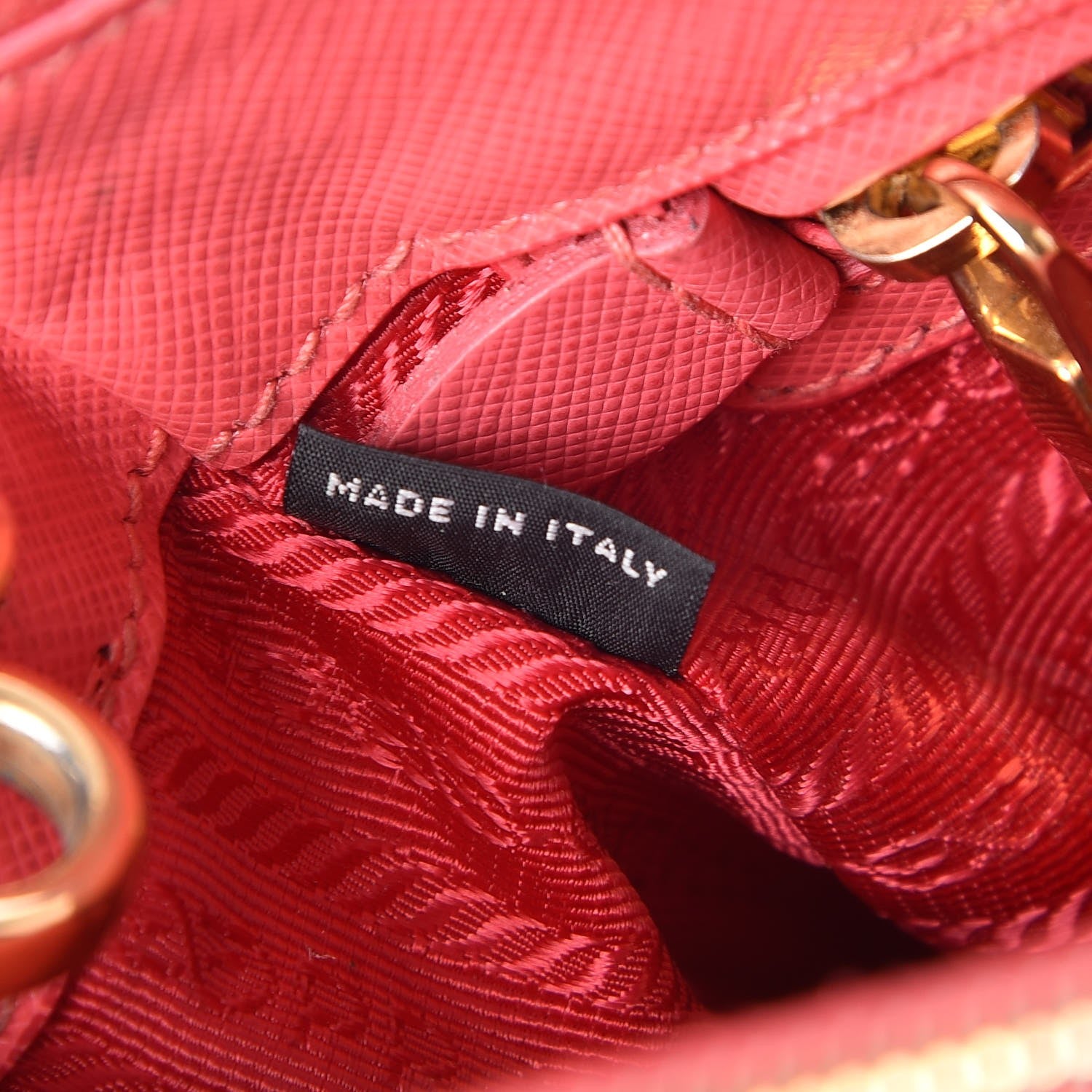 Prada Saffiano Mini Galleria Double Zip Tote Fragola 8 of 9