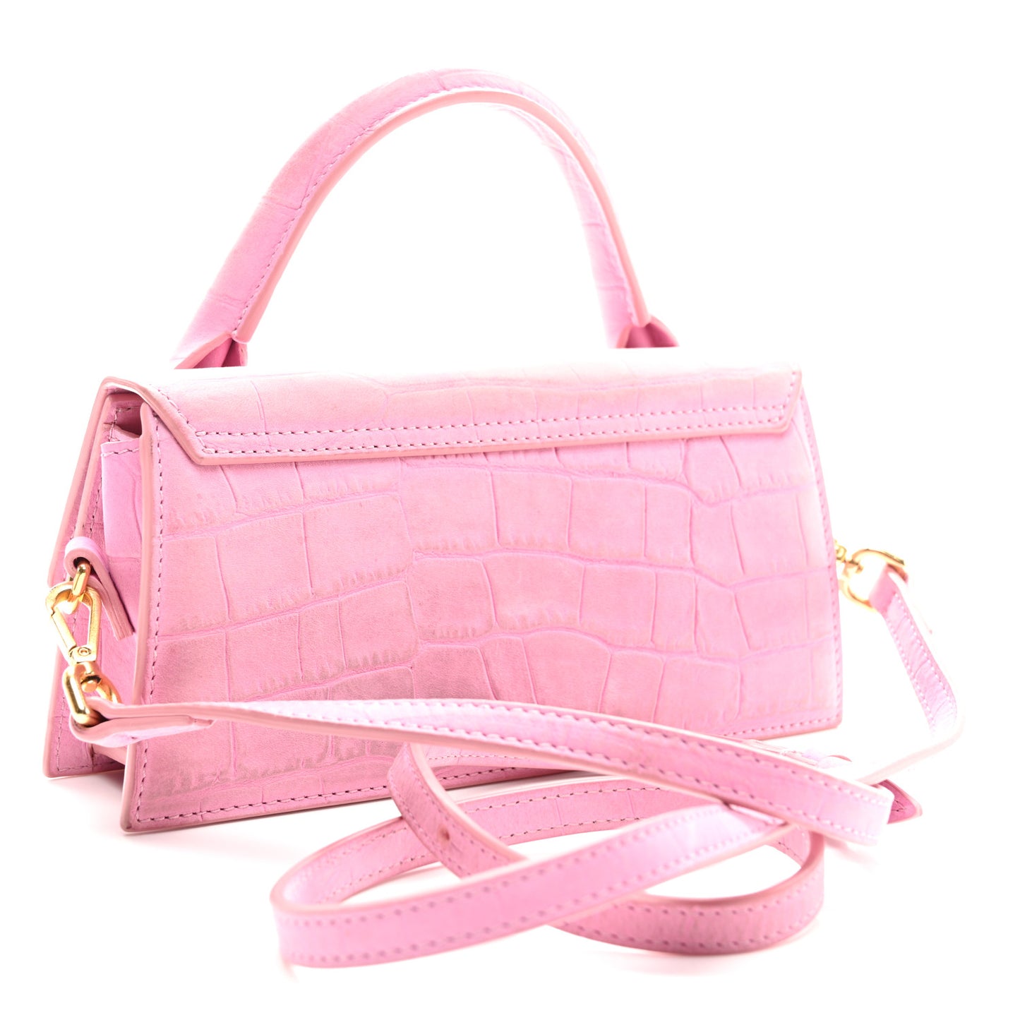 Nubuck Crocodile Embossed Le Chiquito Long Pink