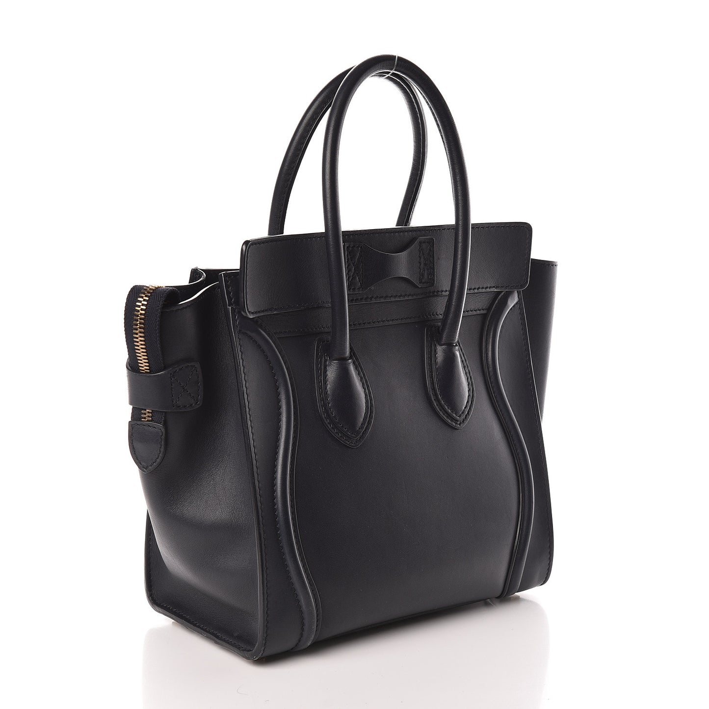 Smooth Calfskin Micro Luggage Navy Blue