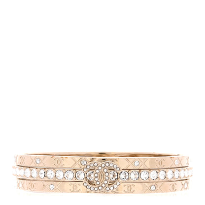 Chanel Crystal CC Bangle Set of 3 Gold 1 of 6