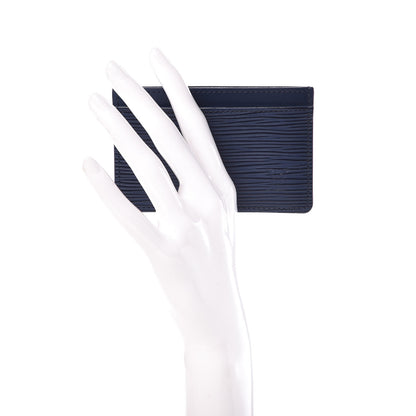 Louis Vuitton Epi Card Holder Indigo 2 of 8