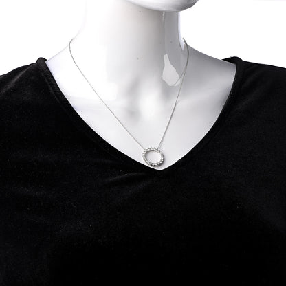 Tiffany Platinum Diamond Open Circle Pendant Necklace 2 of 7