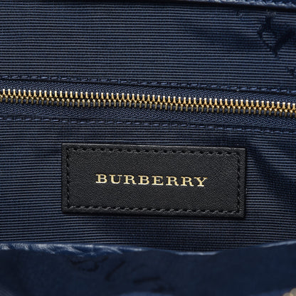 Burberry Heritage Grain Check Embossed Medium Dewsbury Tote Blue Carbon 7 of 10