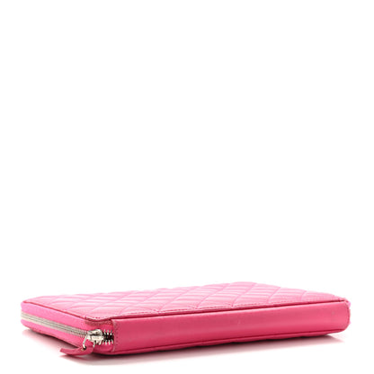 Chanel Lambskin Quilted Travel Case Pink 4 of 25