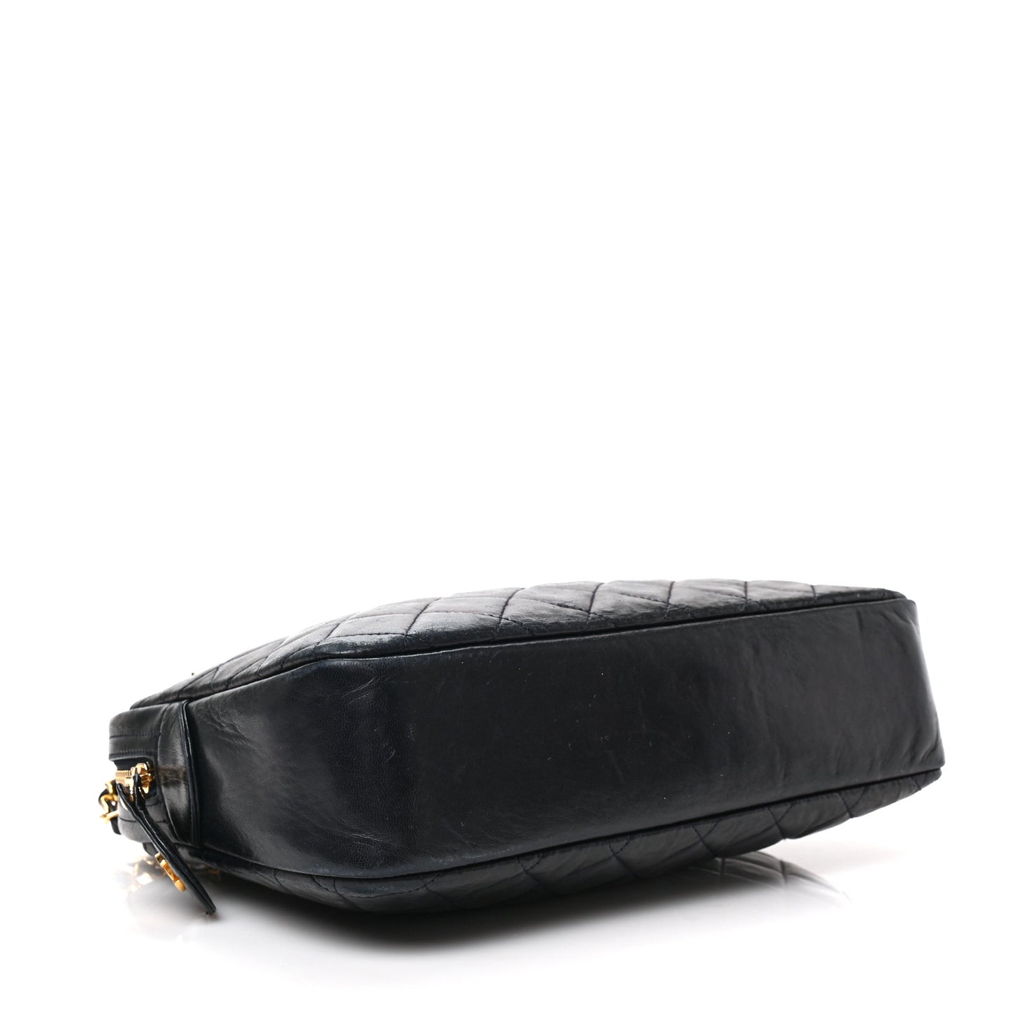 Lambskin Quilted Shoulder Bag Black