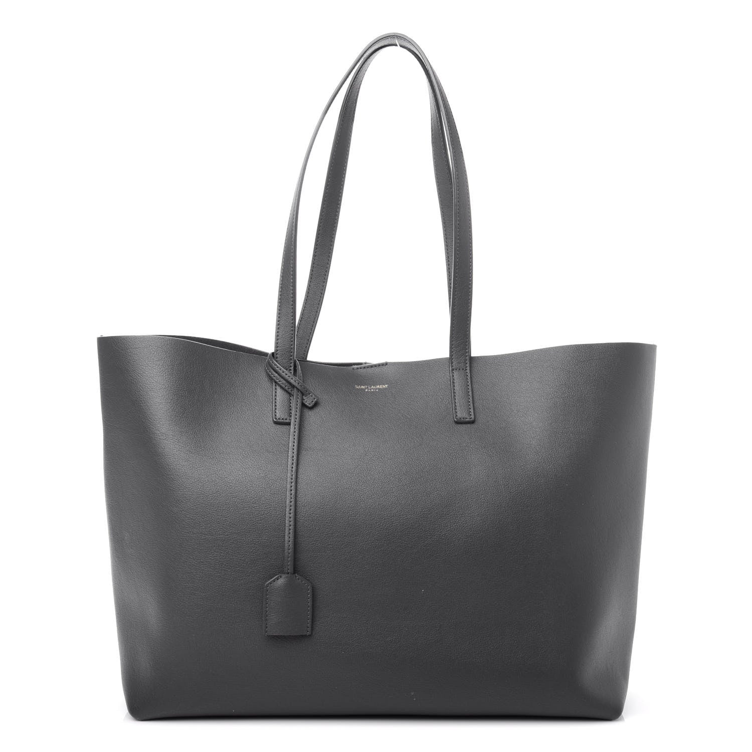 Saint Laurent Calfskin Large Shopping Tote Dark Grey 1 of 11