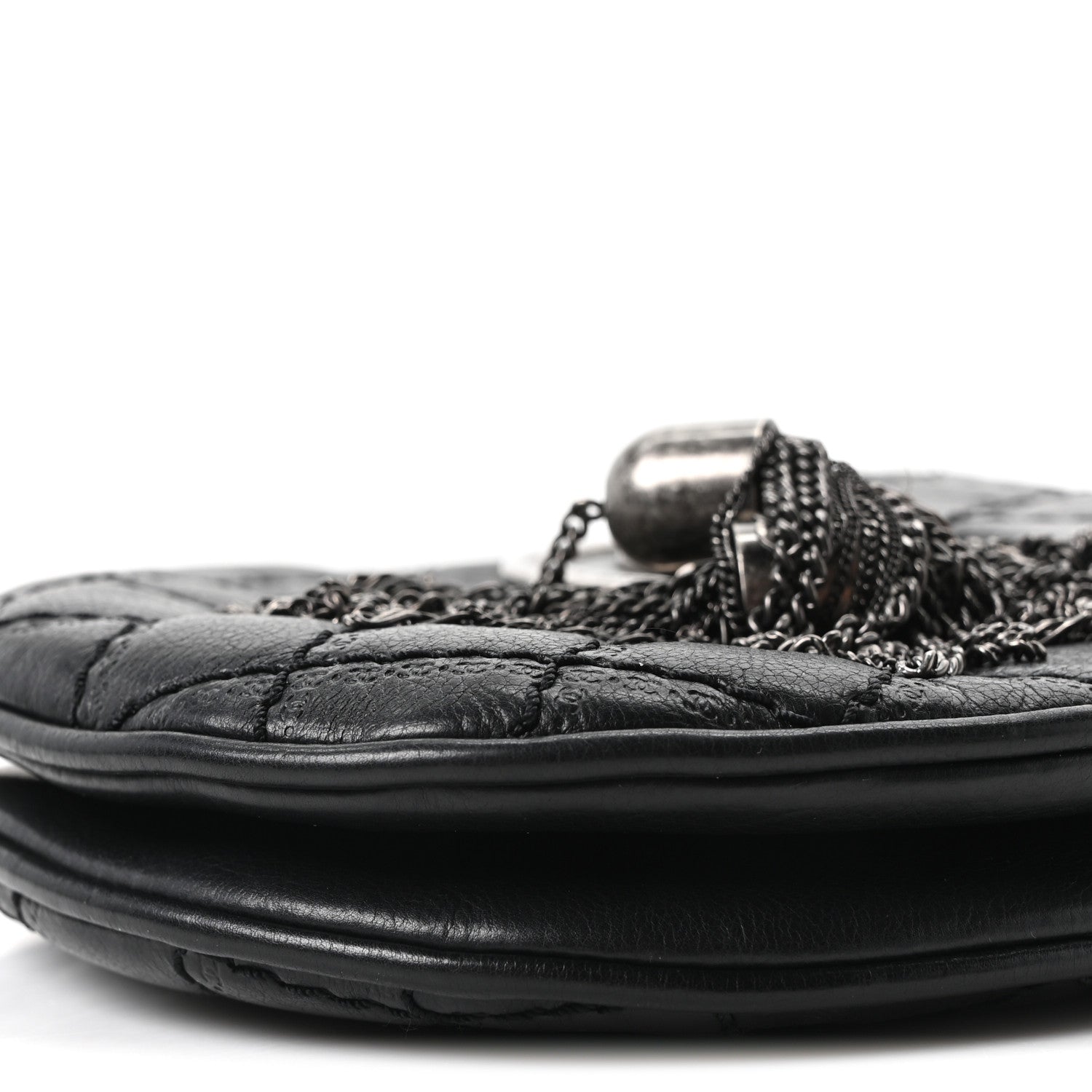 Chanel Calfskin Quilted Coco Sporran Small Tassel Flap Black 10 of 10