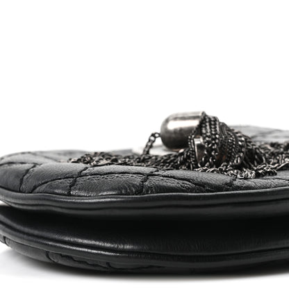 Chanel Calfskin Quilted Coco Sporran Small Tassel Flap Black 10 of 10