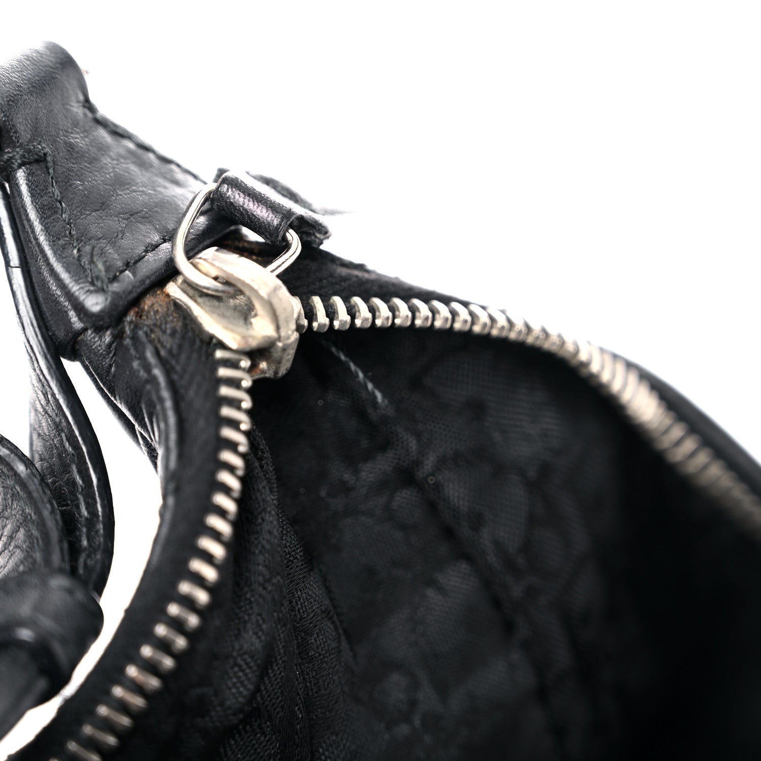 Christian Dior Grained Calfskin Cannage Hobo Black 14 of 24