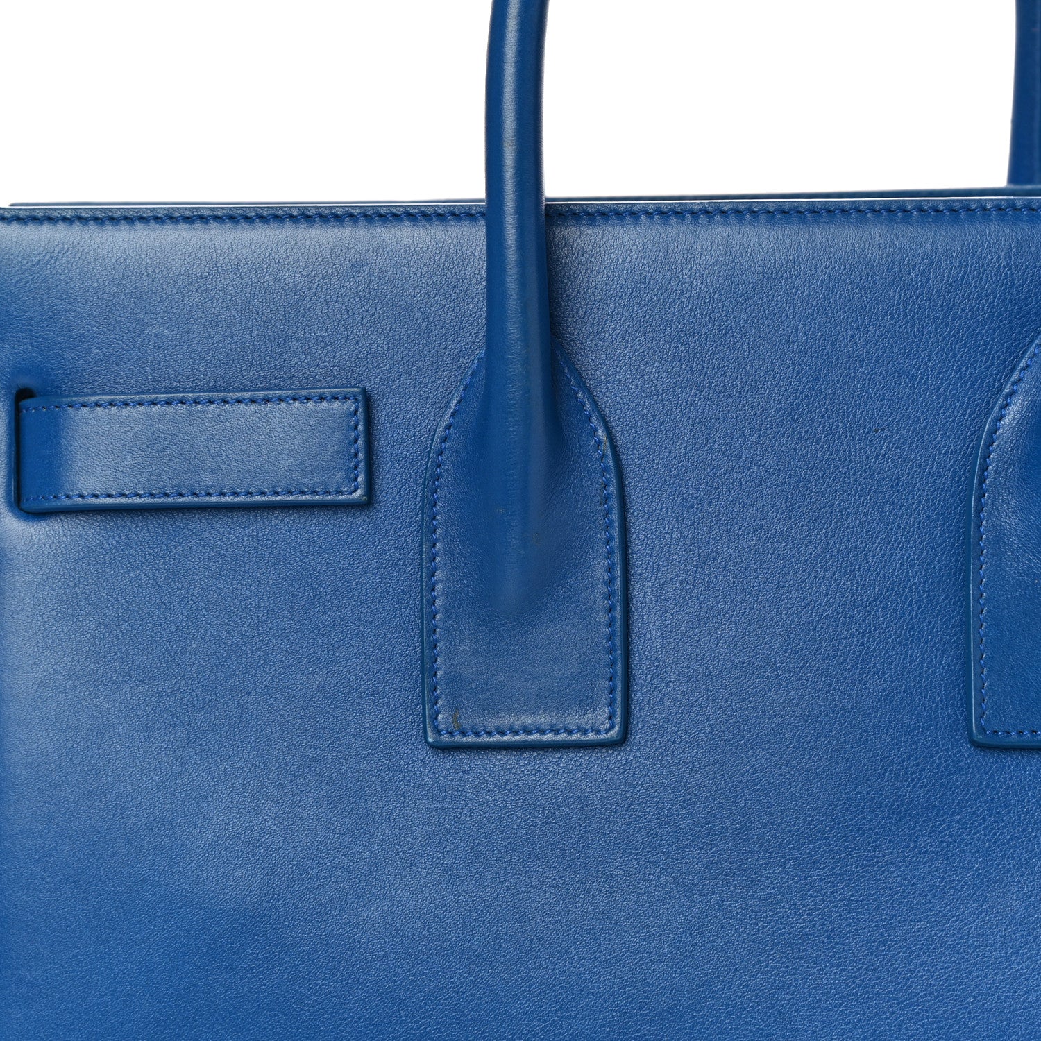 Saint Laurent Calfskin Small Sac De Jour Blue Majorelle 15 of 25